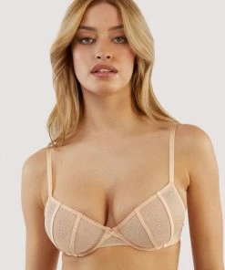 Playful Promises Nola Toffee Diamante Studded Bra Bras