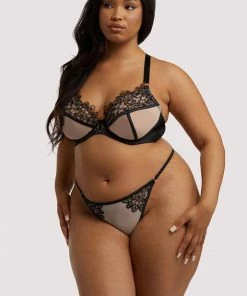 Playful Promises Anaise Black Racer Back Balcony Bra