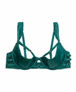 Playful Promises Outlet Ava 1/4 Cup Green Bra 28 Playful Promises Outlet Ava 1/4 Cup Green Bra