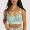 Playful Promises Eddie Aqua Crossover Wrap Bra Bras