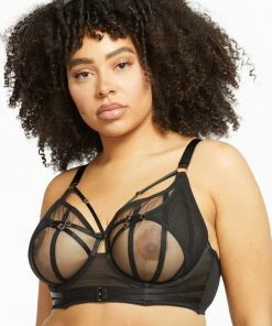 Playful Promises Eddie Black Crossover Wrap Bra Balconette Bras