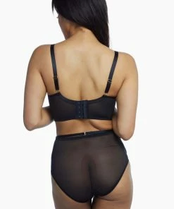 Playful Promises Eddie Black Crossover Wrap Bra Balconette Bras