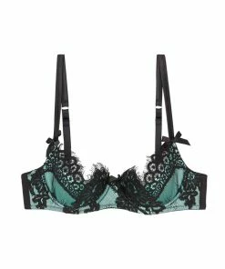 Playful Promises Jaquelina Mint Contrast Quarter Cup Bra Outlet