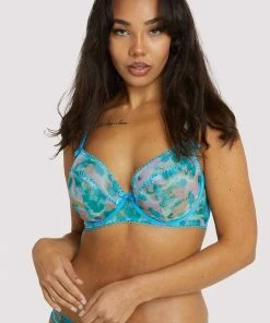 Playful Promises Joey Blue Watercolour Bra