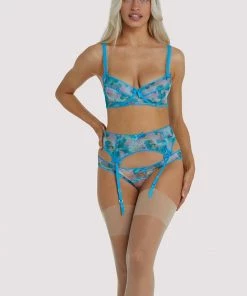 Playful Promises Joey Blue Watercolour Bra