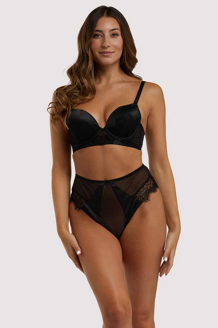 Playful Promises Melina Black Longline Plunge Bra Bras 9 Playful Promises Melina Black Longline Plunge Bra Bras