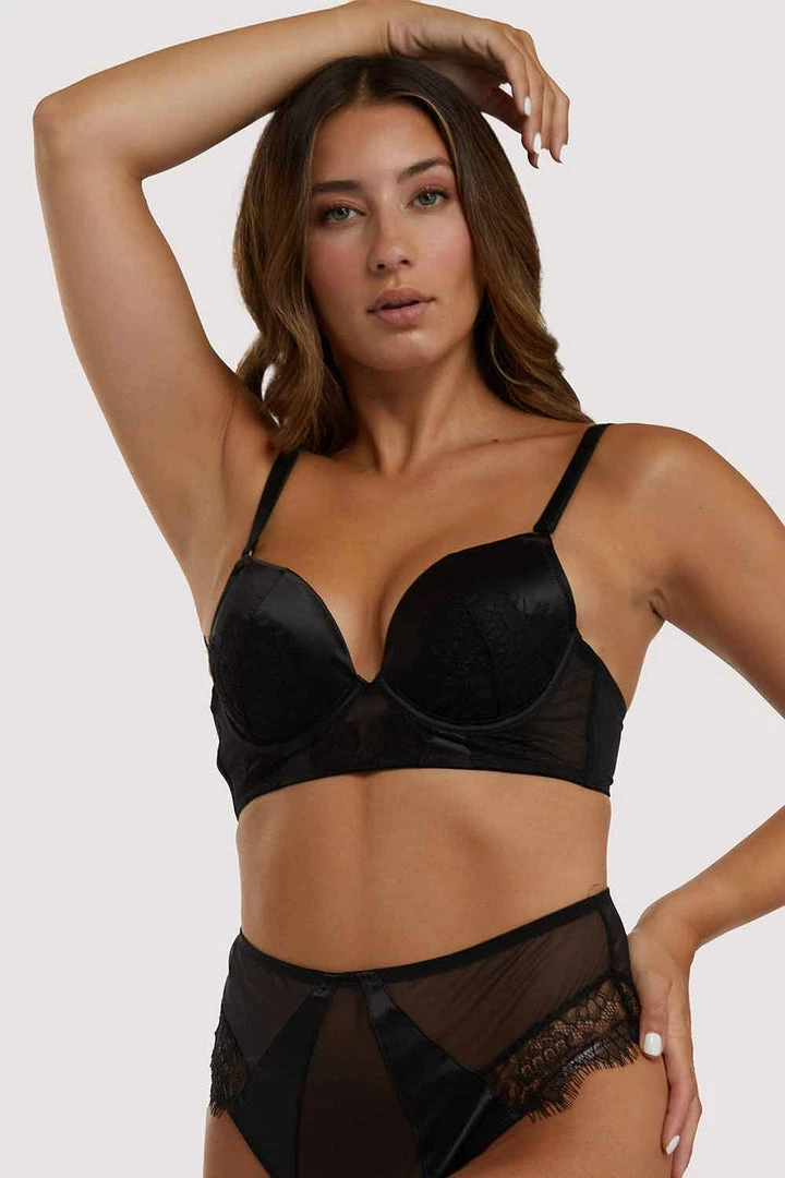 Playful Promises Melina Black Longline Plunge Bra Bras 5 Playful Promises Melina Black Longline Plunge Bra Bras