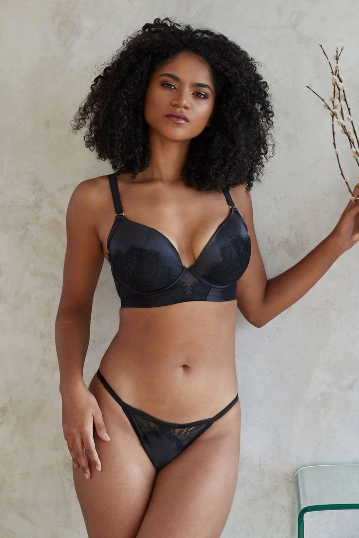 Playful Promises Melina Black Longline Plunge Bra Bras 17 Playful Promises Melina Black Longline Plunge Bra Bras