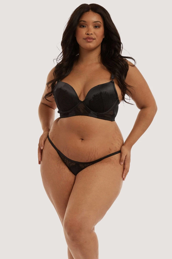 Playful Promises Melina Black Longline Plunge Bra Bras 14 Playful Promises Melina Black Longline Plunge Bra Bras