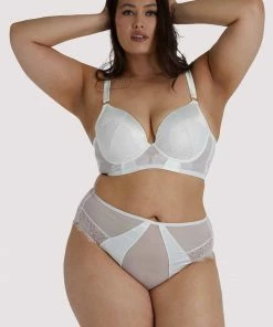 Playful Promises Melina Ivory Longline Plunge Bra Bras