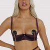 Playful Promises Outlet Muriel Purple Lace Quarter Cup Bra