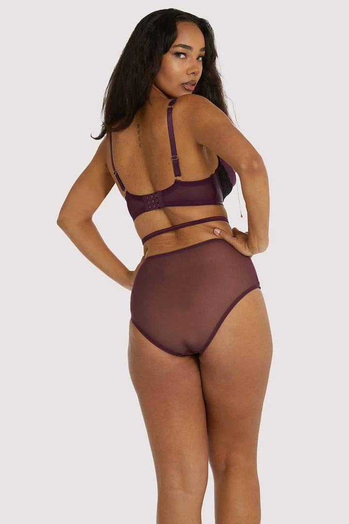 Playful Promises Outlet Muriel Purple Lace Quarter Cup Bra 9 Playful Promises Outlet Muriel Purple Lace Quarter Cup Bra