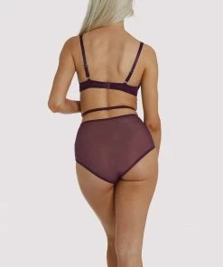 Playful Promises Outlet Muriel Purple Lace Quarter Cup Bra 17 Playful Promises Outlet Muriel Purple Lace Quarter Cup Bra