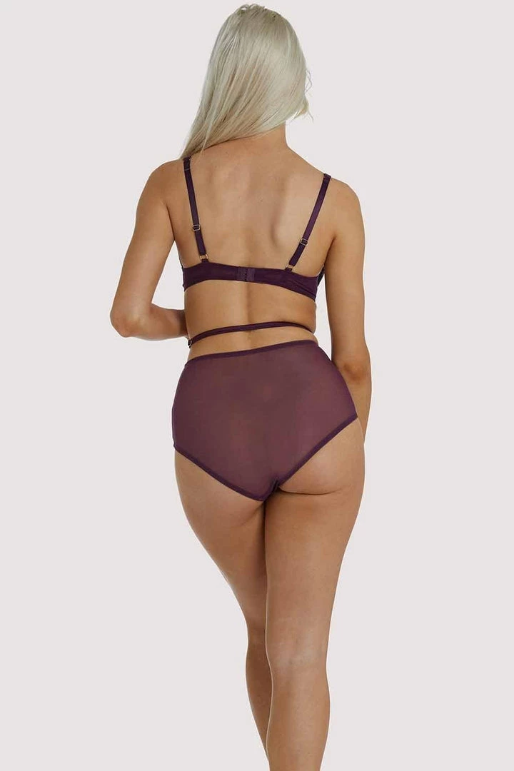 Playful Promises Outlet Muriel Purple Lace Quarter Cup Bra 6 Playful Promises Outlet Muriel Purple Lace Quarter Cup Bra