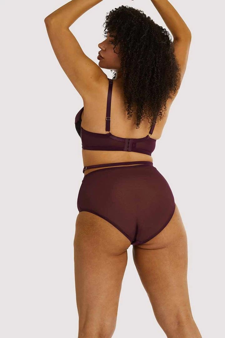 Playful Promises Outlet Muriel Purple Lace Quarter Cup Bra 14 Playful Promises Outlet Muriel Purple Lace Quarter Cup Bra