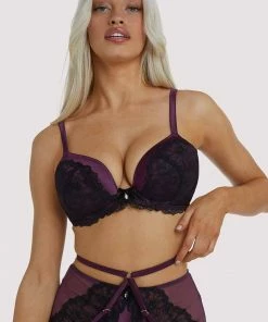 Playful Promises Outlet Muriel Purple Plunge Bra