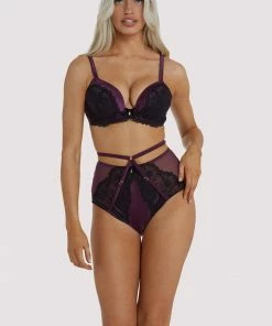 Playful Promises Outlet Muriel Purple Plunge Bra