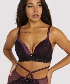 Playful Promises Outlet Muriel Purple Plunge Bra