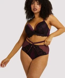 Playful Promises Outlet Muriel Purple Plunge Bra