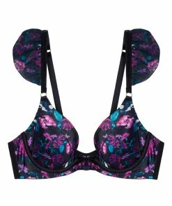 Playful Promises Noriko Crane Print Plunge Bra Bras