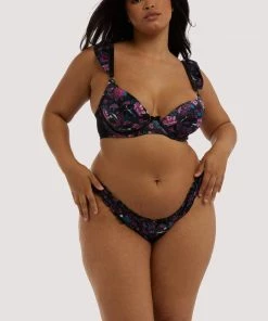 Playful Promises Noriko Crane Print Plunge Bra Bras