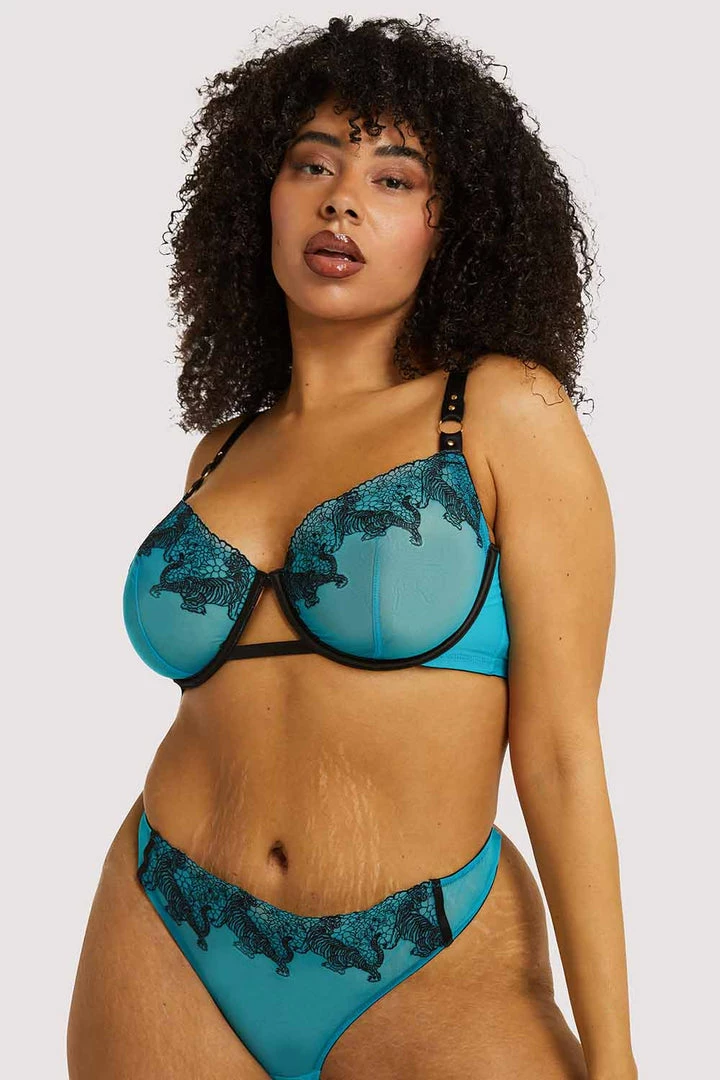 Playful Promises Tiger Blue Bra Outlet 12 Playful Promises Tiger Blue Bra Outlet