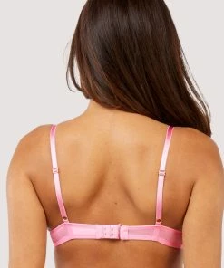Playful Promises Bras Ziggy Pink Lace And Spotted Mesh Bra