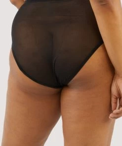 Playful Promises Curve Exclusive Alaina Illusion Mesh And Black Applique Brief