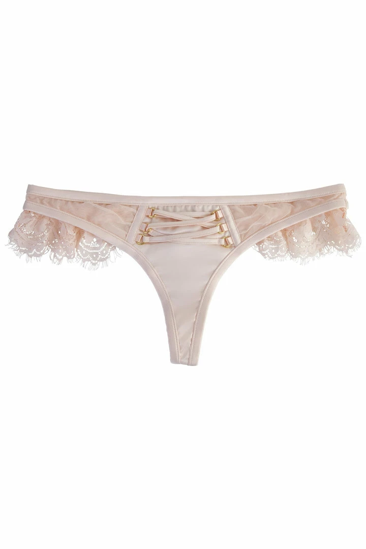 Playful Promises Bernadette Peach Corset Front Thong 5 Playful Promises Bernadette Peach Corset Front Thong