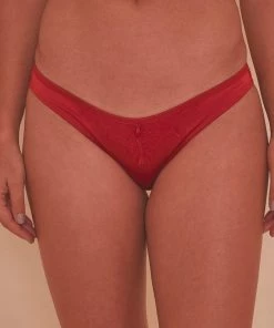 Playful Promises Caroline Folded Satin Strappy Back Brazilian Outlet