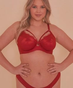 Playful Promises Caroline Folded Satin Strappy Back Brazilian Outlet