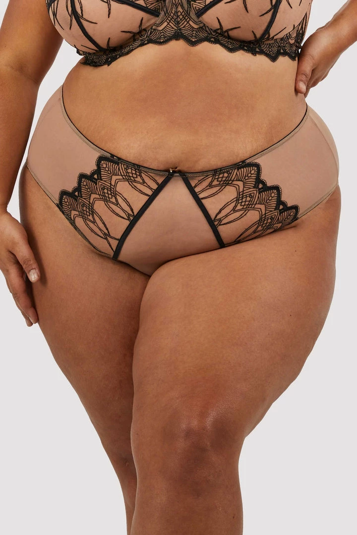 Playful Promises Curve Exclusive Clara Latte And Black Lace High Waisted Brief 3 Playful Promises Curve Exclusive Clara Latte And Black Lace High Waisted Brief