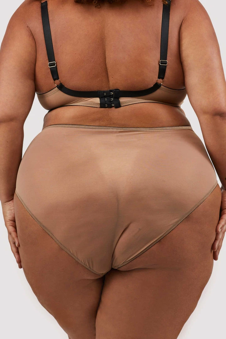 Playful Promises Curve Exclusive Clara Latte And Black Lace High Waisted Brief 4 Playful Promises Curve Exclusive Clara Latte And Black Lace High Waisted Brief