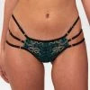 Playful Promises Luxe Bras Dakota Green & Gold Snake Brief