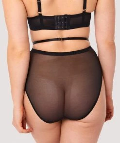 Playful Promises Eddie Black Crossover Wrap High Waist Brief Luxe Bras