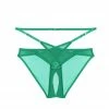 Playful Promises Luxe Bras Eddie Green Crossover Wrap Crotchless Brazilian Brief