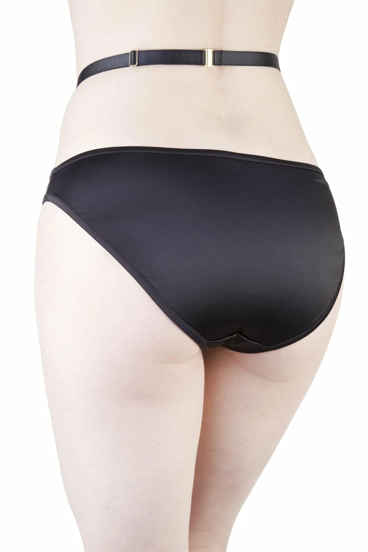 Playful Promises Effie Black Satin And Mesh Applique Brief Outlet 4 Playful Promises Effie Black Satin And Mesh Applique Brief Outlet