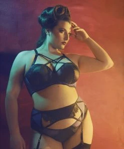 Playful Promises Outlet Indigo Curve Lace Picot Brief