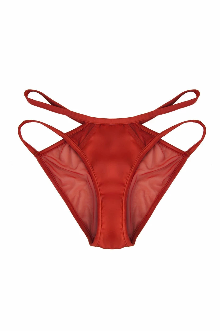 Playful Promises Junko Rust Origami Cut-Out Brief Outlet 3 Playful Promises Junko Rust Origami Cut-Out Brief Outlet