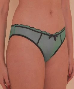 Playful Promises Kendra Emerald Scalloped Brief Outlet