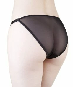 Playful Promises Mae Black Satin And Lace Brief