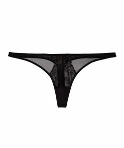 Playful Promises Marlowe Black Floral Embroidered Thong Knickers 8 Playful Promises Marlowe Black Floral Embroidered Thong Knickers