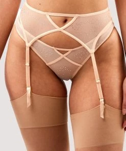 Playful Promises Nola Toffee Diamante Studded High Leg Brief Luxe Bras 22 Playful Promises Nola Toffee Diamante Studded High Leg Brief Luxe Bras