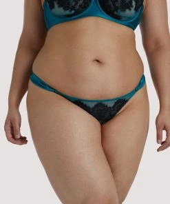 Playful Promises Luxe Bras Anneliese Teal Thong 16 Playful Promises Luxe Bras Anneliese Teal Thong