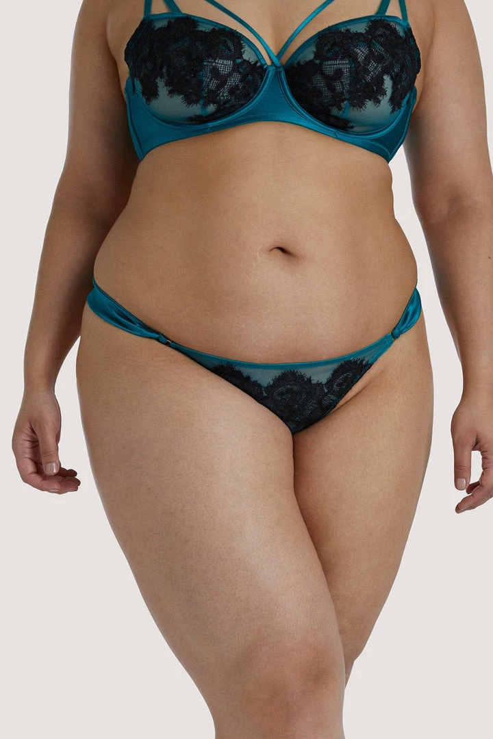 Playful Promises Luxe Bras Anneliese Teal Thong 7 Playful Promises Luxe Bras Anneliese Teal Thong