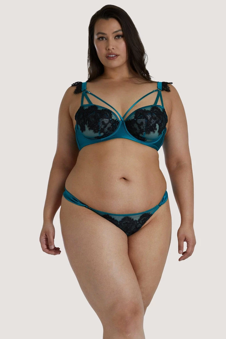 Playful Promises Luxe Bras Anneliese Teal Thong 10 Playful Promises Luxe Bras Anneliese Teal Thong