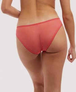 Playful Promises Luxe Bras Cherry Embroidery Coral Brief