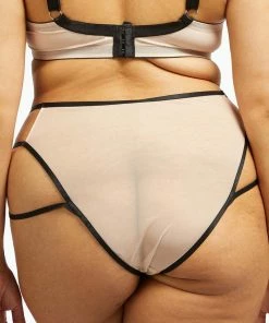 Playful Promises Dakota Snake Brief With Ring Details And Straps