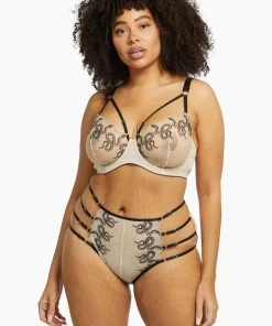 Playful Promises Dakota Snake High Waist With Ring Details And Straps