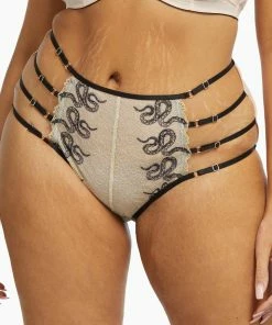 Playful Promises Dakota Snake High Waist With Ring Details And Straps